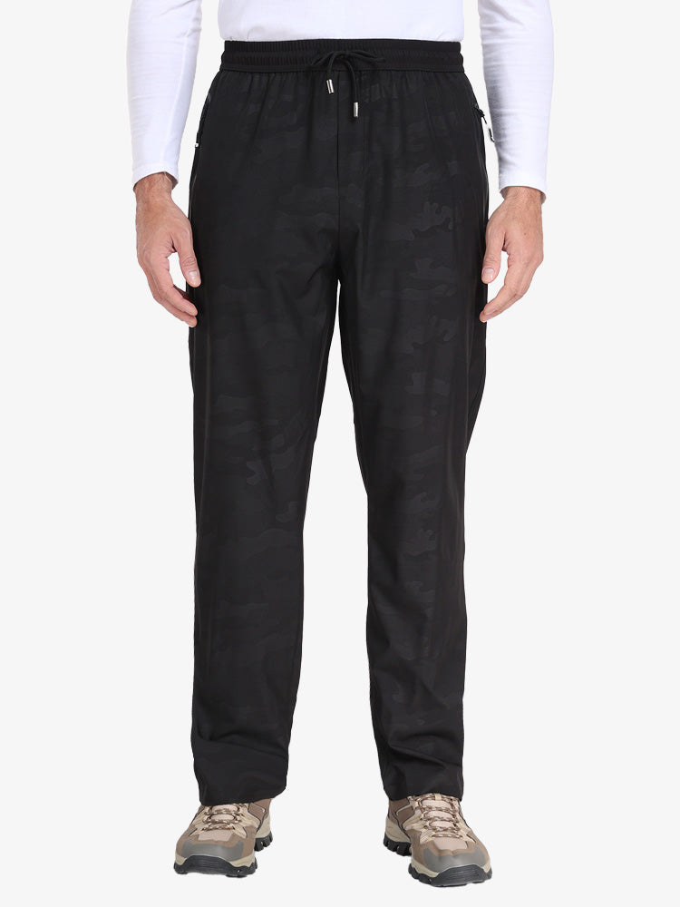ATLASLAVA Men's Trousers With Drawstring Waist And Zip Closure Atlaslava
