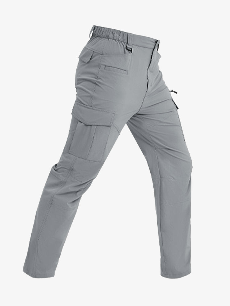 Men's Waterproof Windproof Lightweight Multi-Pocket Workwear Pants Hiking Trousers