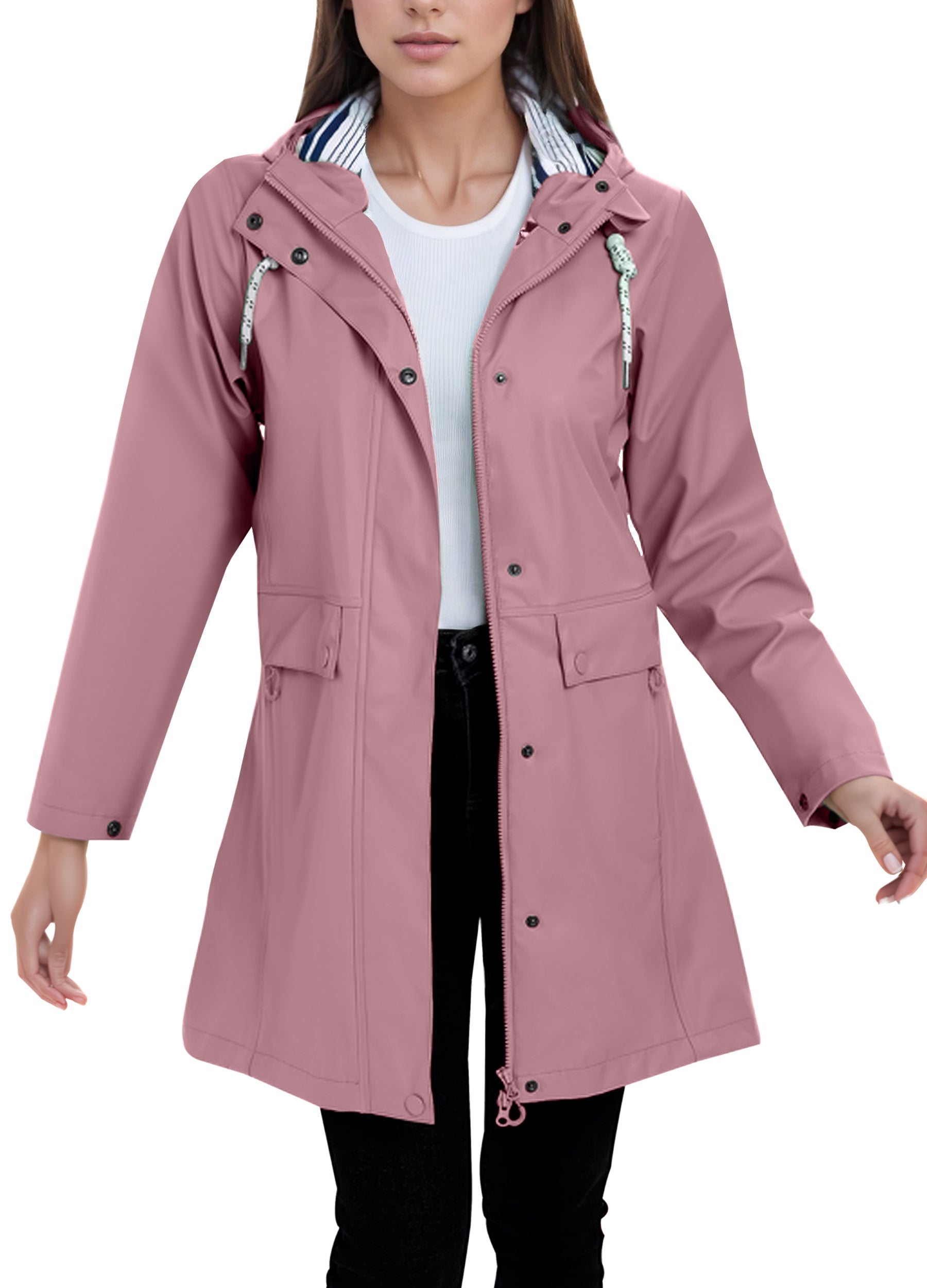 SplashGlow Women's Long Waterproof  Jacket Atlaslava