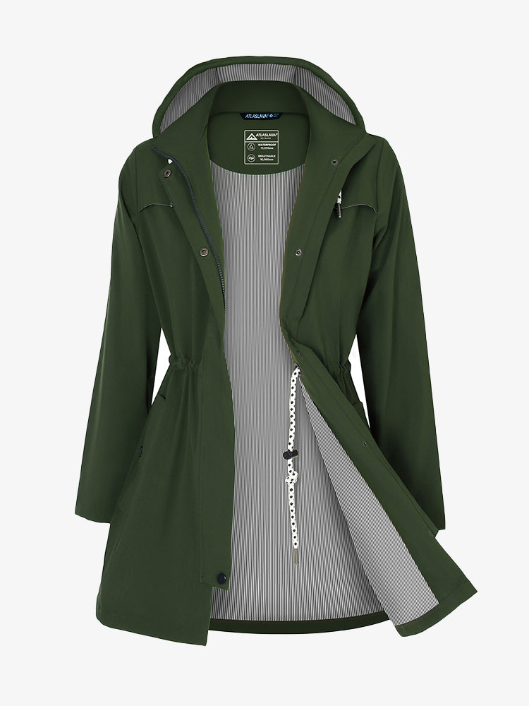 women waterproof rain jacket