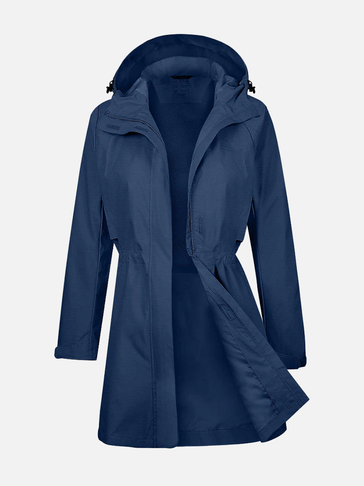 AquaFlex Womens Hooded Waterproof  jacket Atlaslava