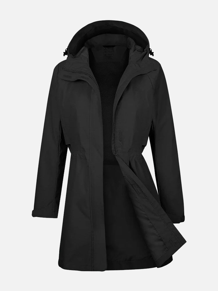 AquaFlex Womens Hooded Waterproof  jacket Atlaslava