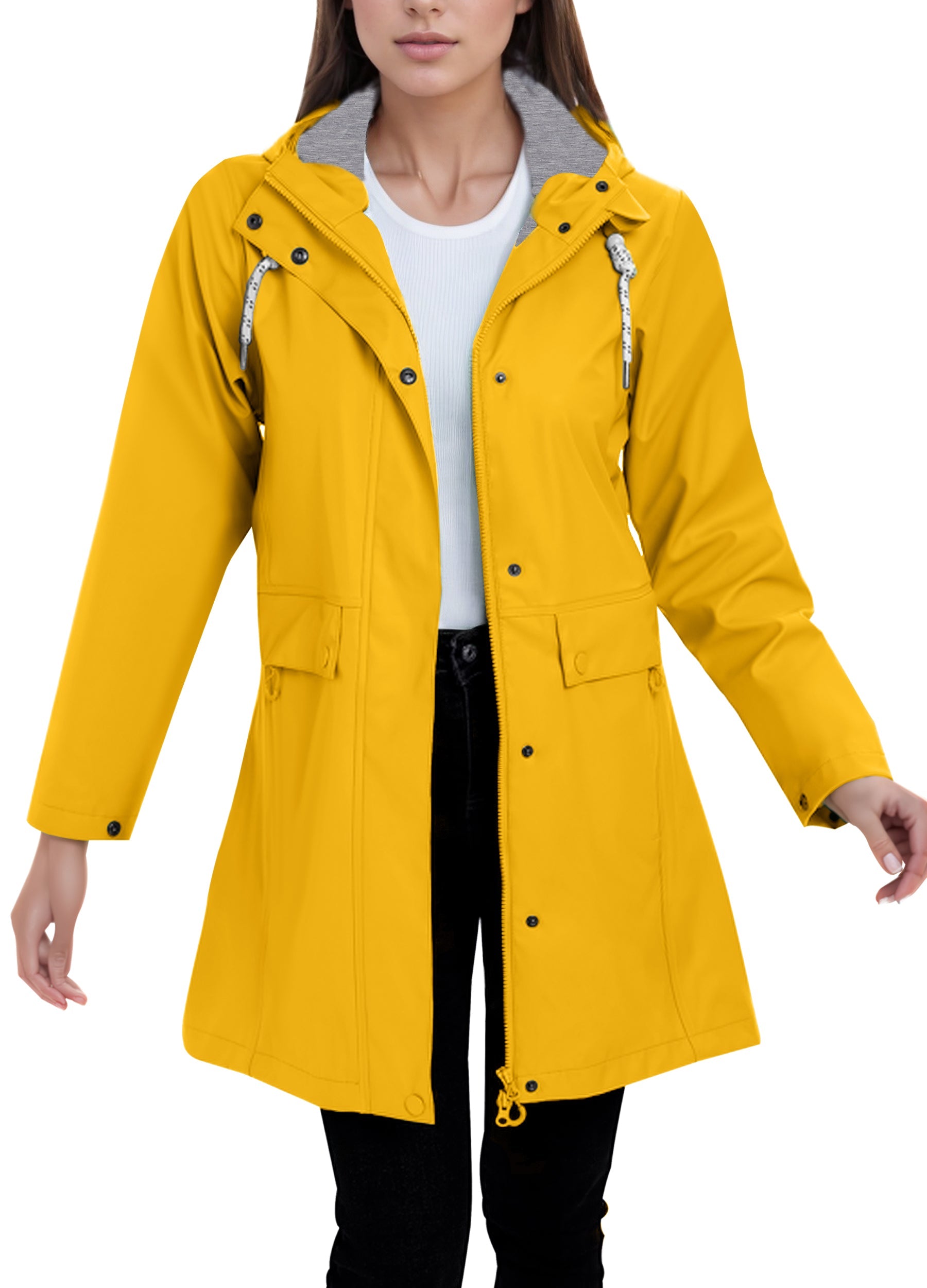 SplashGlow Women's Long Waterproof  Jacket Atlaslava