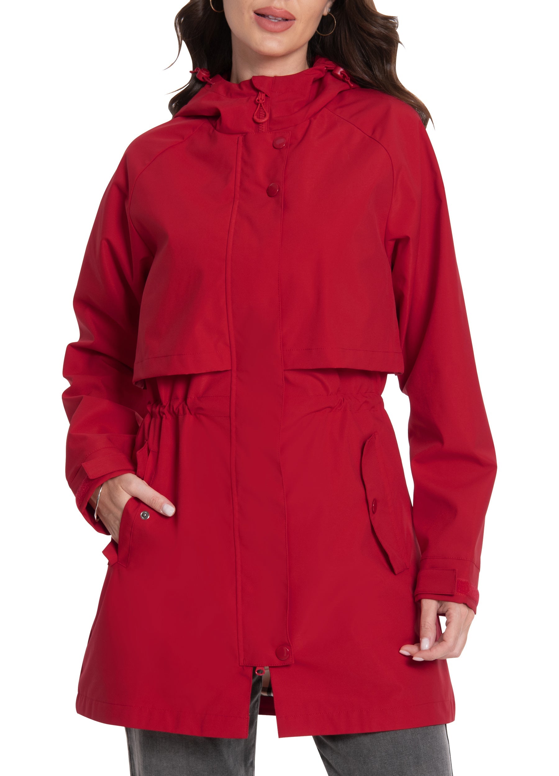 Women's Long Rain Jacket : 10000mm W/P Index 10000 Level Breathable Altaslava