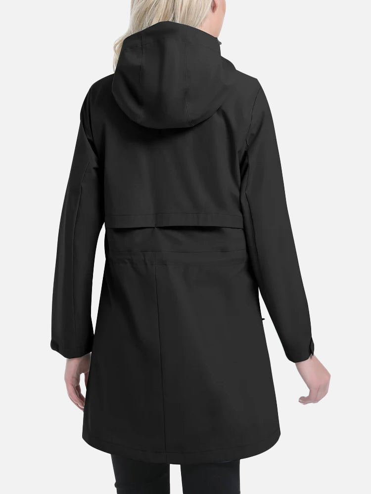 AquaFlex Womens Hooded Waterproof  jacket Atlaslava