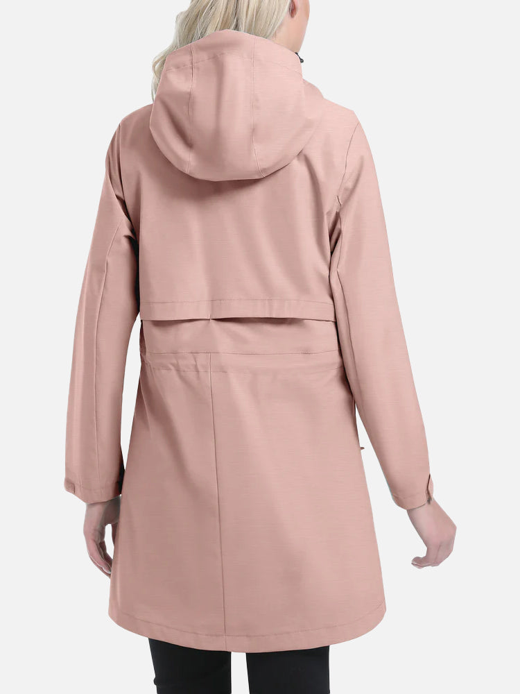 AquaFlex Womens Hooded Waterproof  jacket Atlaslava