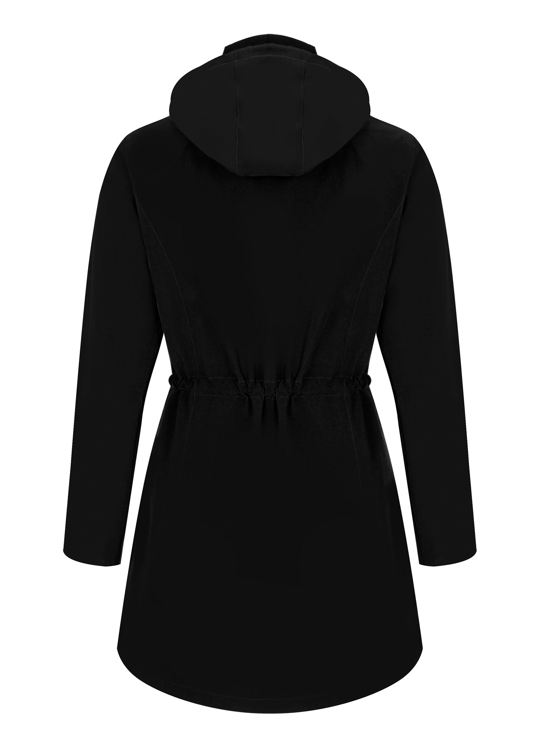 Women's Long Rain Jacket: 10000mm W/P Index 10000 Level Breathable Atlaslava