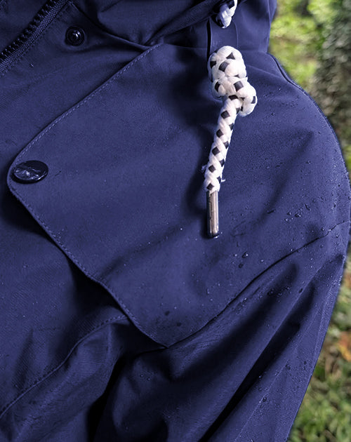 AquaFlex Women's Long Waterproof Hooded Raincoat Atlaslava