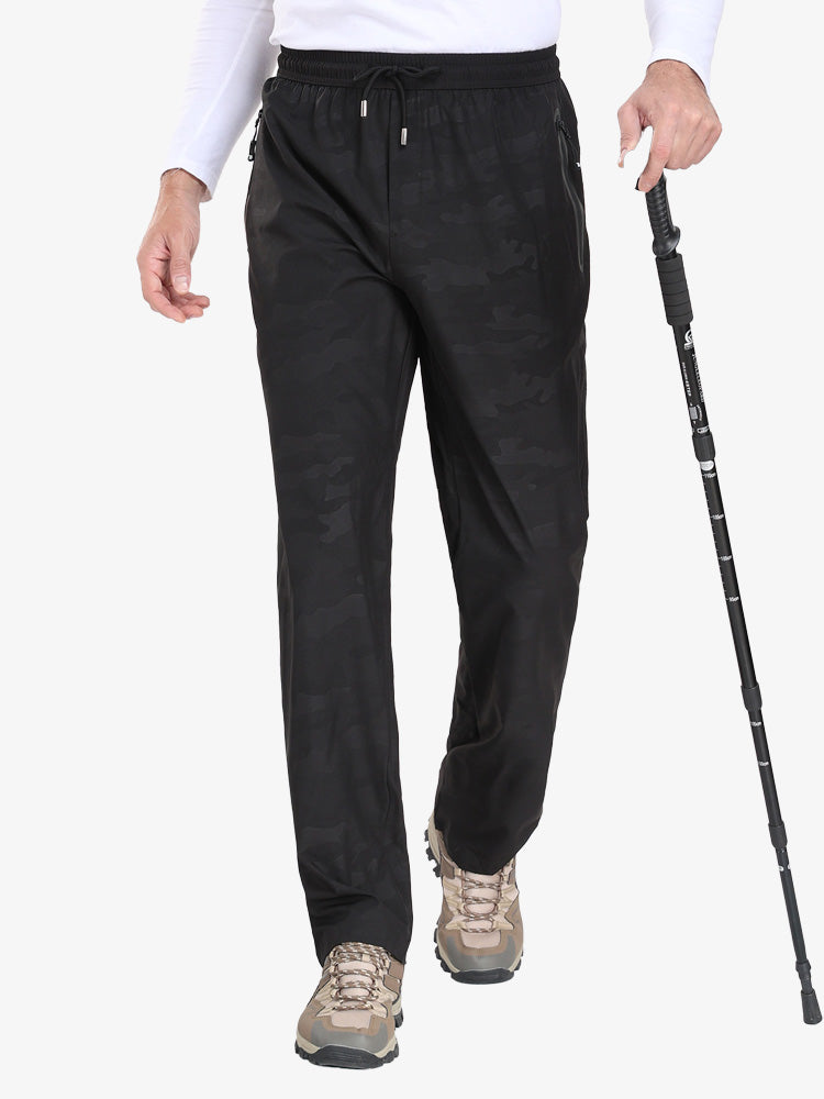 ATLASLAVA Men's Trousers With Drawstring Waist And Zip Closure Atlaslava