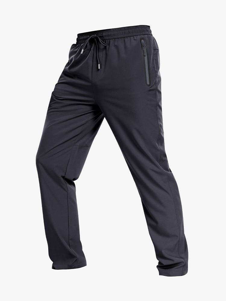 ATLASLAVA Men's Trousers With Drawstring Waist And Zip Closure Atlaslava