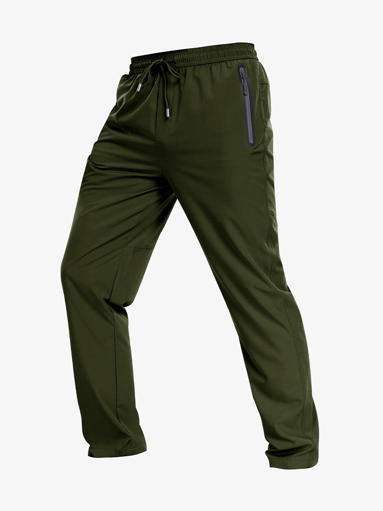 ATLASLAVA Men's Trousers With Drawstring Waist And Zip Closure Atlaslava