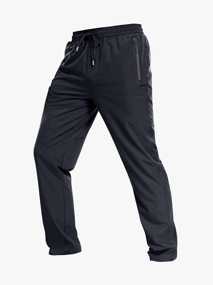 ATLASLAVA Men's Trousers With Drawstring Waist And Zip Closure Atlaslava